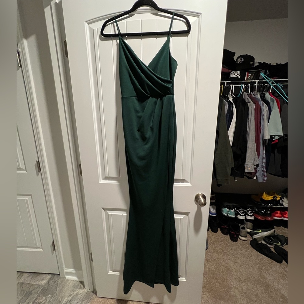 formal floor length slit dress